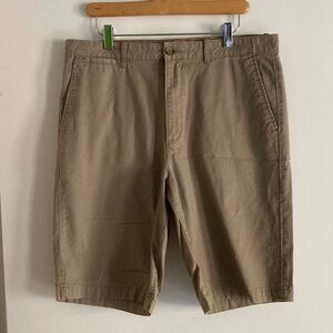 Claiborne Mens Vintage 100% Cotton Flat Front Shorts Size 34  11" Inseam